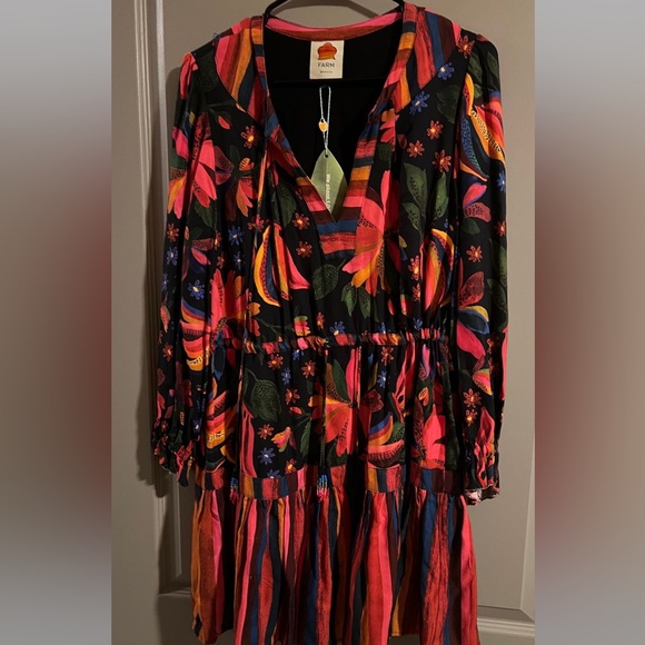 Farm Rio Black Banana Sky
Mini Dress Colorful Floral Dress Size Small NWT - Picture 6 of 14